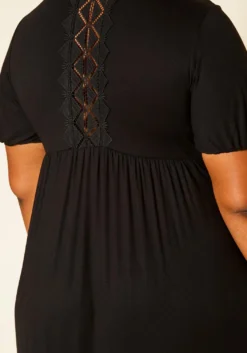 Plus Size Short Sleeve Flare Maxi Dress -Asoph Fashion Shop 2019976 001 5