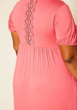 Plus Size Short Sleeve Flare Maxi Dress -Asoph Fashion Shop 2019976 002 5