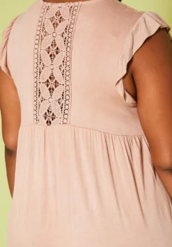 Plus Size Ruffle Sleeve Flare Mini Dress -Asoph Fashion Shop 2019982 002 4