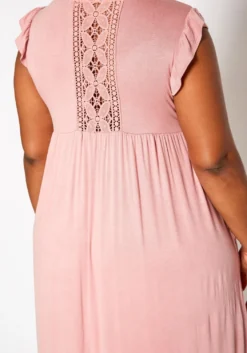 Plus Size Ruffle Sleeve Flare Mini Dress -Asoph Fashion Shop 2019982 003 4