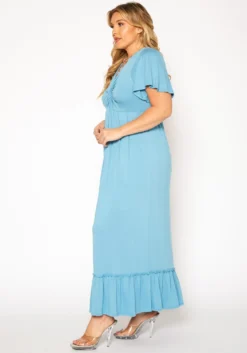 Plus Size Twist Hem Flare Maxi Dress -Asoph Fashion Shop 2019983 002 2