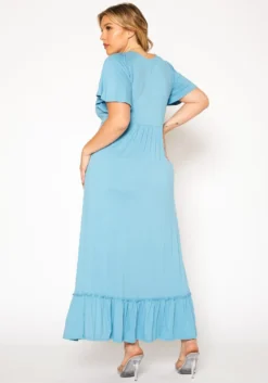 Plus Size Twist Hem Flare Maxi Dress -Asoph Fashion Shop 2019983 002 3