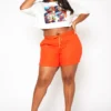 Plus Size Casual Bermuda Shorts