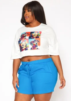 Plus Size Casual Bermuda Shorts -Asoph Fashion Shop 2019985 004 2