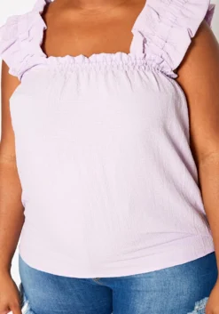 Plus Size Short Sleeve Linen Top -Asoph Fashion Shop 2019986 004 4