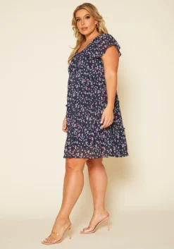 Plus Size Tiered Floral Dress -Asoph Fashion Shop 2019991 001 3