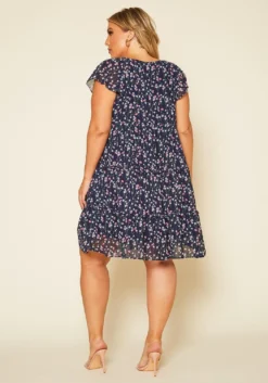 Plus Size Tiered Floral Dress -Asoph Fashion Shop 2019991 001 4