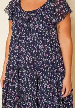 Plus Size Tiered Floral Dress -Asoph Fashion Shop 2019991 001 5