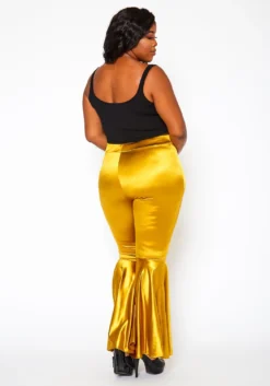 Plus Size High Waist Bell Flare Pants -Asoph Fashion Shop 2020019 003 5