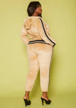 Plus Size Velvet Two Piece Tracksuit -Asoph Fashion Shop 2020023 003 3
