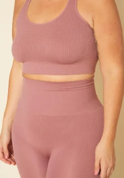 Plus Size Ribbed Racerback Tank Top & Leggings Set -Asoph Fashion Shop 2020106 002 4