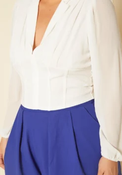 Plus Size Corset Hem Long Sleeve Top -Asoph Fashion Shop 2020109 002 4