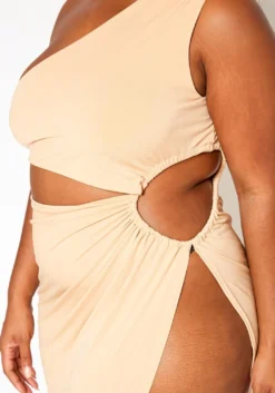 Plus Size High Slit Hem Maxi Dress -Asoph Fashion Shop 2020133 001 4