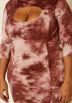 Plus Size Tie Dye Bodycon Mini Dress -Asoph Fashion Shop 2020142 003 5