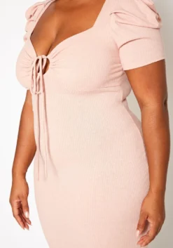 Plus Size Sweetheart Neck Bodycon Mini Dress -Asoph Fashion Shop 2020151 001 4