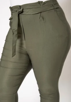 Plus Size Paperbag High Waist Skinny Pants -Asoph Fashion Shop 2020161 003 4