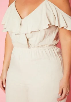 Plus Size Ruffle Hem Flare Jumpsuit -Asoph Fashion Shop 2020165 001 4