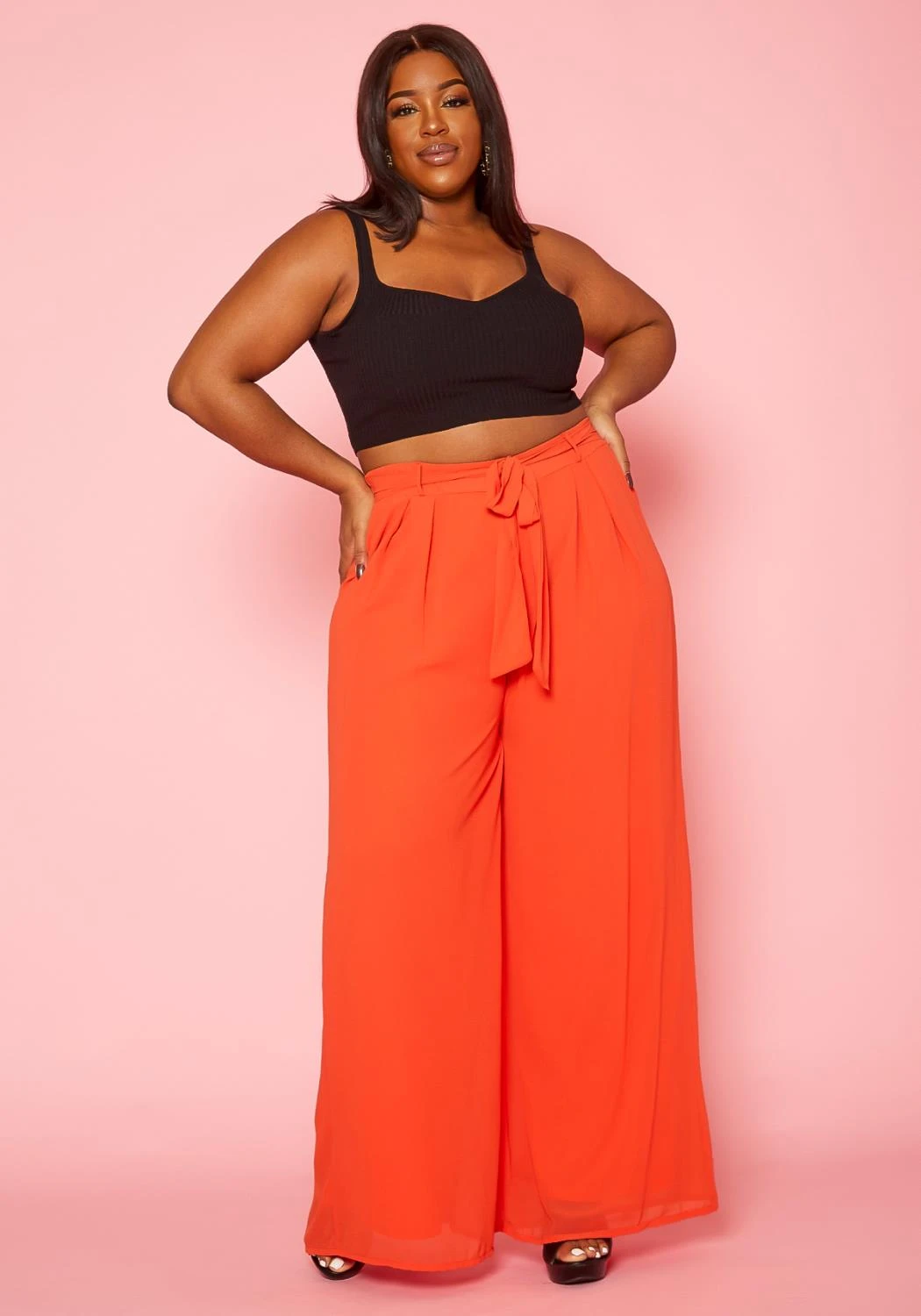 Plus Size High Waist Palazzo Pants 1 Plus Size High Waist Palazzo Pants