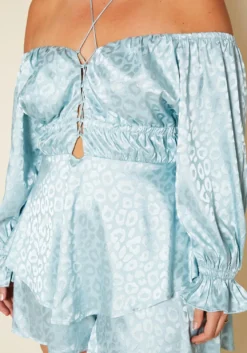 Plus Size Leopard Print Satin Romper -Asoph Fashion Shop 2020211 001 3