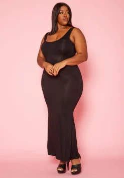 Plus Size Basic Bodycon Tank Maxi Dress -Asoph Fashion Shop 2020218 001 6