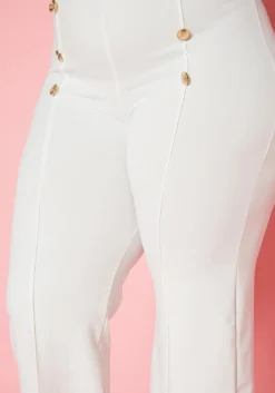 Plus Size Sailor Button Trouser Pants -Asoph Fashion Shop 2020228 002 4