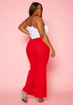 Plus Size Sailor Button Trouser Pants -Asoph Fashion Shop 2020228 003 3