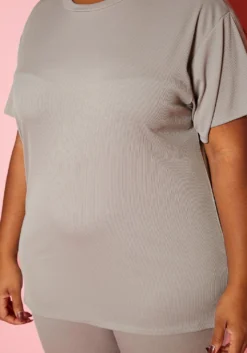 Plus Size Tee Shirt & Biker Shorts Set 10 Plus Size Tee Shirt & Biker Shorts Set -Asoph Fashion Shop 2020290 001 5