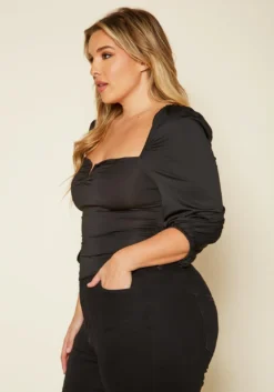 Plus Size Square Neck Top -Asoph Fashion Shop 2020319 001 3