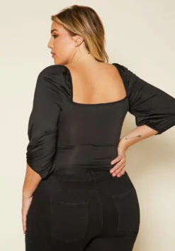 Plus Size Square Neck Top -Asoph Fashion Shop 2020319 001 4