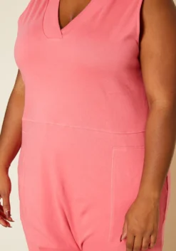 Plus Size V-Neck Harem Jumpsuit -Asoph Fashion Shop 2020320 003 5