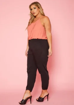 Plus Size Elastic Waist Pants -Asoph Fashion Shop 2020334 001 4