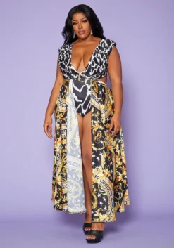 Plus Size Greca Artwork Abstract Swimsuit 9 Plus Size Greca Artwork Abstract Swimsuit -Asoph Fashion Shop 2020340 001 3