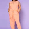 Plus Size Lounge Sleeveless Jumpsuit