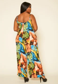 Plus Size Swirl Print Tank Jumpsuit -Asoph Fashion Shop 2020367 001 4