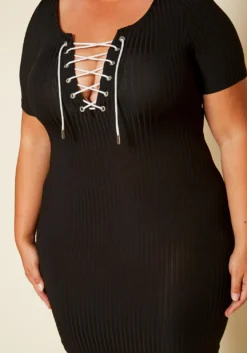 Plus Size Bodycon T-Shirt Dress 9 Plus Size Bodycon T-Shirt Dress -Asoph Fashion Shop 2020368 001 5