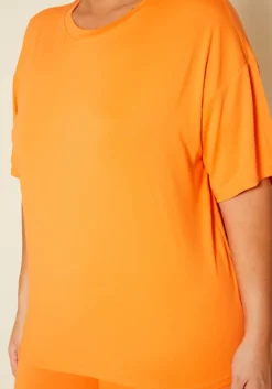 Plus Size T-Shirt & Biker Shorts Set -Asoph Fashion Shop 2020375 002 5