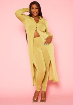 Plus Size Longline Top & Leggings Set