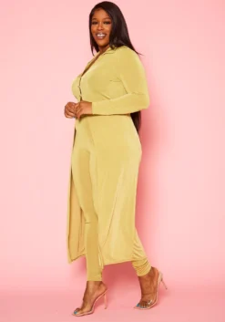 Plus Size Longline Top & Leggings Set -Asoph Fashion Shop 2020384 003 4