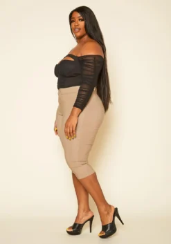 Plus Size V Front Capris -Asoph Fashion Shop 2020394 003 4