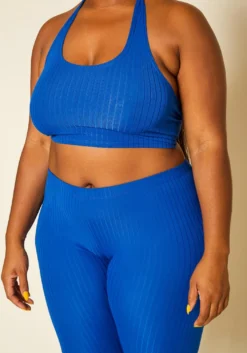 Plus Size Ribbed Halter Crop Top & Leggings Set 9 Plus Size Ribbed Halter Crop Top & Leggings Set -Asoph Fashion Shop 2020400 001 5