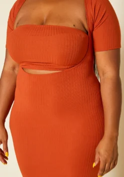 Plus Size Ribbed Two Piece Set Maxi Dress -Asoph Fashion Shop 2020425 001 5
