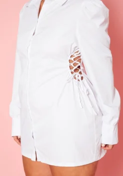 Plus Size Side Tie Collar Mini Dress -Asoph Fashion Shop 2020430 002 6