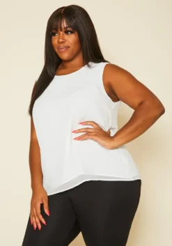 Pleione Plus Size Mesh Tank Top -Asoph Fashion Shop 2020441 003 3