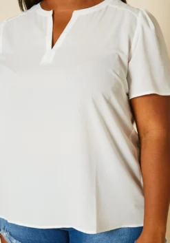 Pleione Plus Size High Low V-Neck Top -Asoph Fashion Shop 2020443 002 5