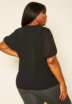 Pleione Plus Size Ruffled Flounce Top -Asoph Fashion Shop 2020450 001 4