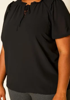 Pleione Plus Size Ruffled Flounce Top -Asoph Fashion Shop 2020450 001 5