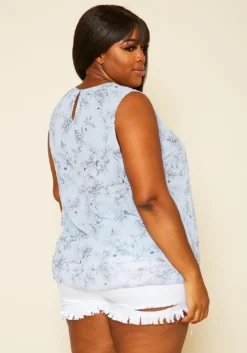 Pleione Plus Size Print Tank Top -Asoph Fashion Shop 2020452 002 4