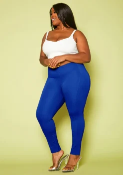 Plus Size Compression High Waist Leggings -Asoph Fashion Shop 2020455 006 3