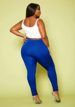 Plus Size Compression High Waist Leggings -Asoph Fashion Shop 2020455 006 4