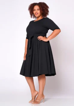 Plus Size Fit & Flare Mini Dress -Asoph Fashion Shop 2020462 004 3